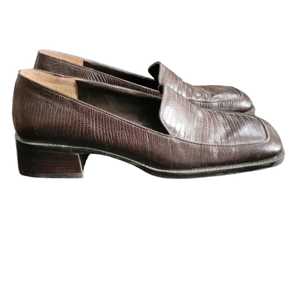 Enzo Angiolini Brown Leather Loafers with Bow Detail Enzo Angiolini | Shoes | Ladies Enzo Angiolini Brown Leather  main image 3